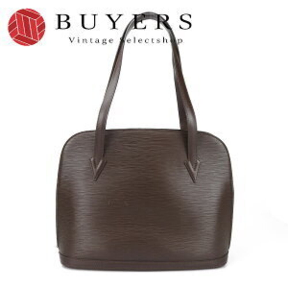 Louis Vuitton Epi Leather Tote Bag Mocha Brown Dark